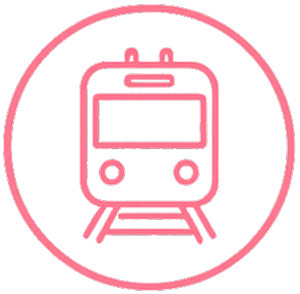 電車でお越しの方